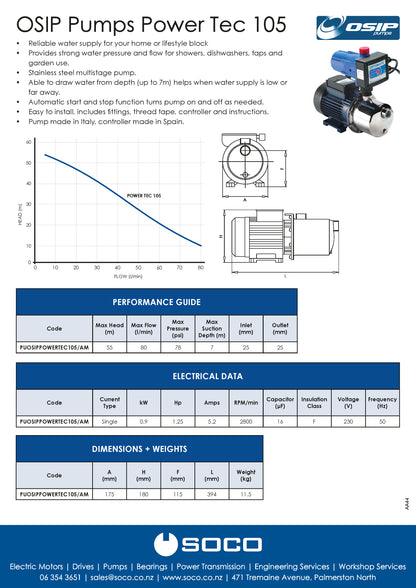 OSIP Pumps Power Tec 105