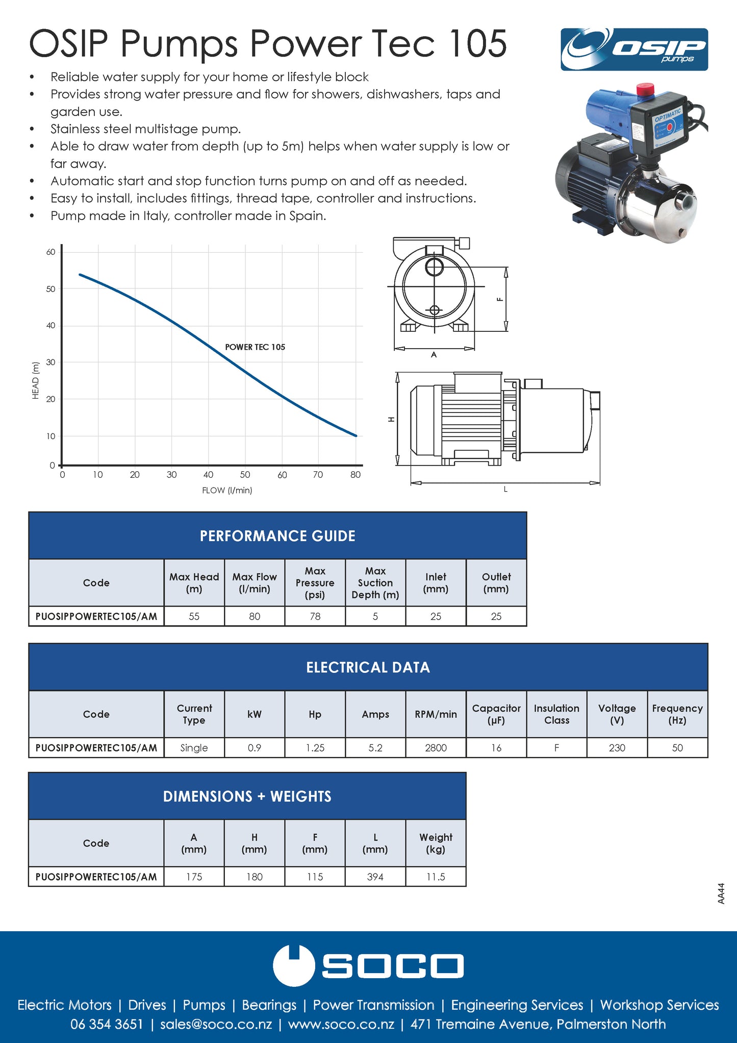 OSIP Pumps Power Tec 105